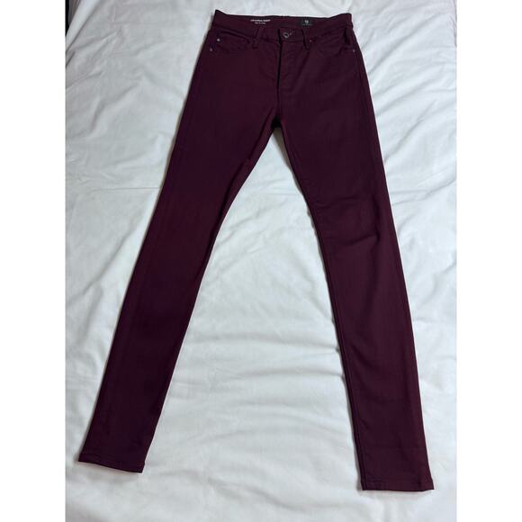 Adriano Goldschmied AG Farrah High-Rise Skinny Jeans Maroon Women’s Size 26 - Picture 1 of 9